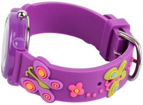 img 1 attached to Venhoo Kids Watches - Adorable Waterproof Silicone Wrist Watches for 3-10 Yr Old Girls – Perfect Butterfly Gifts!