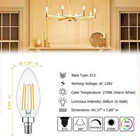 img 2 attached to SEO-Optimized Dimmable 🔦 Cotanic Chandelier – Candelabra Equivalent