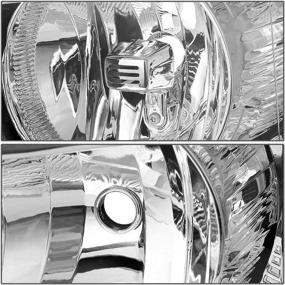 img 2 attached to DNA Motoring HL-OH-CSIL07-CH-CL1 Chrome Housing Headlights Compatible With 07-13 Silverado