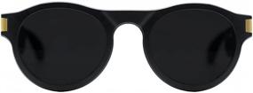 img 3 attached to Flows - поляризованные солнцезащитные очки с Bluetooth аудио - улучшенное звучание с открытыми динамиками, продолжительное время работы аккумулятора, защита от UVA и UVB, универсальные смарт-очки - стиль Тейлор (матовый черный)