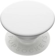 📱 popsockets popgrip: white collapsible phone grip & stand with swappable top logo