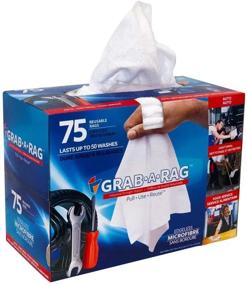 img 4 attached to 🧽 Grab-a-Rag Microfiber Cleaning Cloth: Soft, Highly Absorbent, Lint-Free, Streak-Free, Reusable Towel Wipes Ideal for House, Kitchen, Bathroom, Car, Electronics, TV Screen | Pack of 75 (11.7" x 12.3")...