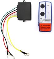 π qwork wireless winch remote control kit, 100ft control range, 1 controller, for atv suv jeep 12v, switch handset logo