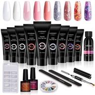 💅 9 color poly nail gel kit by phoenixy: complete nail enhancement builder gel manicure starter kit with poly extension gel – perfect gift set logo