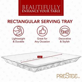 img 3 attached to 🍽️ Disposable Rectangular Plastic Serving Trays