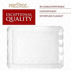 img 1 attached to 🍽️ Disposable Rectangular Plastic Serving Trays