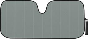 img 3 attached to 🌞 Motor Trend Front Windshield Sun Shade - Jumbo Accordion Folding Auto Sunshade for Car Truck SUV - Blocks UV Rays Sun Visor Protector - 66 x 27 Inch (Gray)