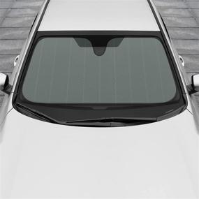 img 1 attached to 🌞 Motor Trend Front Windshield Sun Shade - Jumbo Accordion Folding Auto Sunshade for Car Truck SUV - Blocks UV Rays Sun Visor Protector - 66 x 27 Inch (Gray)