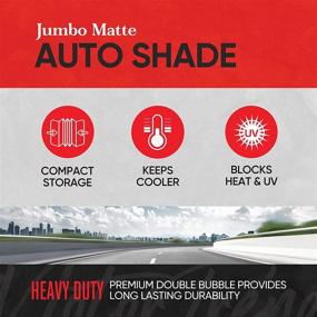 img 2 attached to 🌞 Motor Trend Front Windshield Sun Shade - Jumbo Accordion Folding Auto Sunshade for Car Truck SUV - Blocks UV Rays Sun Visor Protector - 66 x 27 Inch (Gray)