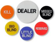 enhance your poker games with the da vinci set of 6 professional casino texas holdem poker dealer buttons логотип