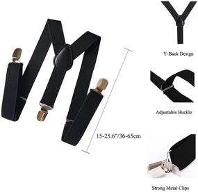 img 1 attached to 👔 Adjustable Elastic Children Boys' Accessories: Suspenders for Stylish Support!