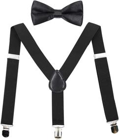 img 4 attached to 👔 Adjustable Elastic Children Boys' Accessories: Suspenders for Stylish Support!