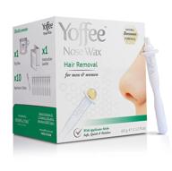 👃 yoffee original nose wax kit - easy and quick home nasal waxing solution with organic beeswax - 1.76 fl.oz - includes 10 reusable anti-spill applicators - effective nose hair remover for men & women - made in spain logo