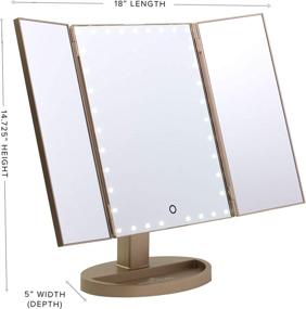 img 2 attached to Impression Vanity Makeup Trifold Dimmable Furniture