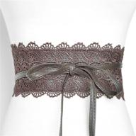 elevate your style with women's fashionable lace wide elastic waist belt dress accessory logo