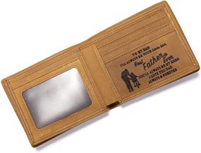 img 4 attached to 👛 Custom Engraved Leather Wallet - Perfect Mother's Day Gift for Men's Accessories