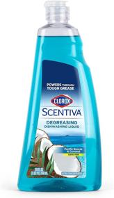 img 3 attached to Clorox Scentiva Dishwashing Liquid Soap - Powerful Clean with Pacific Breeze & Coconut Scent, Fast Grease Removal & Germ-Fighting Action, 26 Oz