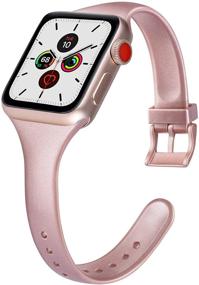 img 3 attached to 📱 [6 ПАР] Узкие тонкие полоски для Apple Watch 40mm 38mm, совместимые с iWatch SE & Series 6 5 4 3 2 1, идеально подходят для женщин и мужчин