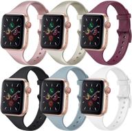 📱 [6 пар] узкие тонкие полоски для apple watch 40mm 38mm, совместимые с iwatch se & series 6 5 4 3 2 1, идеально подходят для женщин и мужчин логотип