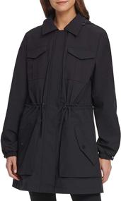 img 4 attached to DKNY Womens Micro Parka Thistle Women's Clothing for Coats, Jackets & Vests