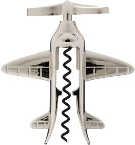 img 4 attached to ✈️ Le'raze Chrome Airplane Wine Bottle Corkscrew Opener – Ideal for Flying Bartenders, Pilots, and Hosting – Aviation Cork Tool, Barware, Party Favor, and Silver Plane Pull – Enhances Bar Décor.