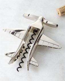 img 2 attached to ✈️ Le'raze Chrome Airplane Wine Bottle Corkscrew Opener – Ideal for Flying Bartenders, Pilots, and Hosting – Aviation Cork Tool, Barware, Party Favor, and Silver Plane Pull – Enhances Bar Décor.