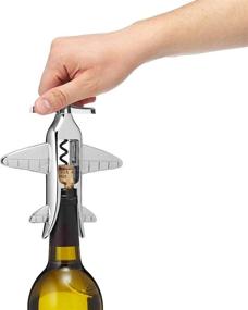 img 3 attached to ✈️ Le'raze Chrome Airplane Wine Bottle Corkscrew Opener – Ideal for Flying Bartenders, Pilots, and Hosting – Aviation Cork Tool, Barware, Party Favor, and Silver Plane Pull – Enhances Bar Décor.