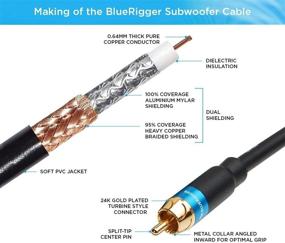 img 3 attached to 🔊 Enhance Your Audio Experience with the BlueRigger Subwoofer Cable - 15FT RCA to RCA Audio Cable, Dual Shielded, Gold Plated Connectors