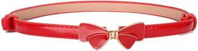 img 2 attached to MoYoTo Stylish Bowknot Leather Flower Red Women's Accessories