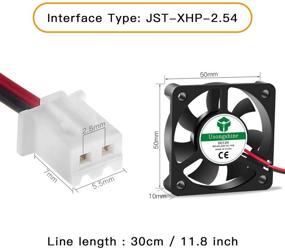 img 1 attached to 🖨️ Усонгшайн Вентилятор охлаждения 3D-принтера - 50x50x10 мм 5010 DC 12V - провод с 2-мя гнездами - набор из 2 пластин для крепления (12V, набор из 2)