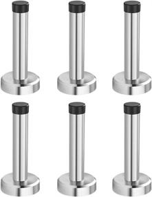 img 4 attached to 🚪 Pack of 6 Door Stops, OWAY Wall Door Stopper - SUS 304 Stainless Steel Wall Protector with Brushed Finish - Works on Any Surface - 3.74inch