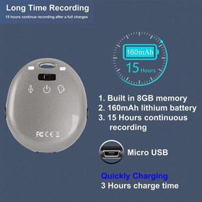 img 1 attached to Keyring Voice Recorder Digital Activated