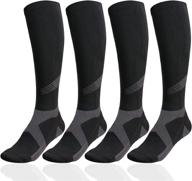 🧦 20-30mmhg compression knee high socks for running and cycling - for men and women логотип