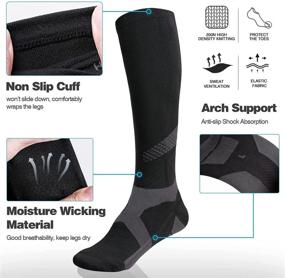 img 2 attached to 🧦 20-30mmHg Compression Knee High Socks for Running and Cycling - For Men and Women