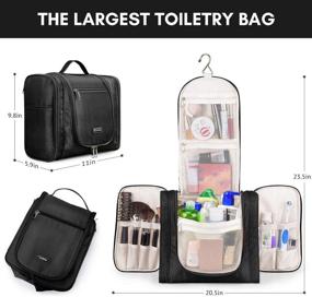 img 3 attached to 👜 Hanging Travel Toiletry Bag for Women: Larger Size Travel Accessories