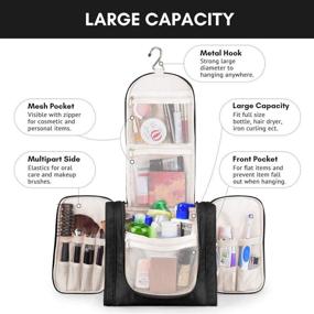 img 1 attached to 👜 Hanging Travel Toiletry Bag for Women: Larger Size Travel Accessories