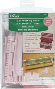 img 3 attached to 🌟 Stunning Handmade Creations with CLOVER Mini Weaving Loom/Double Needleart, 3 Piece Set