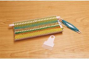 img 2 attached to 🌟 Stunning Handmade Creations with CLOVER Mini Weaving Loom/Double Needleart, 3 Piece Set