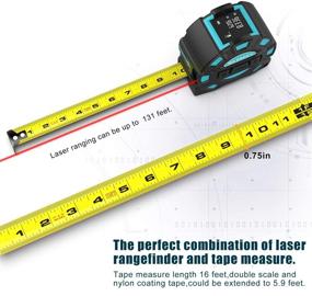 img 2 attached to 📏 MiLESEEY by RockSeed Laser Tape Measure 2-in-1: 131 Ft Rechargeable Laser Measure with 16 Ft Tape Measure, Multifunctional Buttons, HD LCD Display, and Magnetic Hook