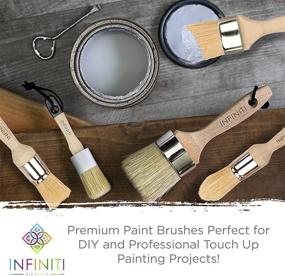 img 3 attached to Versatile 5PC Master Set: Professional Chalk and Wax Paint Brush – Ideal DIY Tool for Smooth, Natural Crafting, Furniture, Home Décor, Stenciling, and Reusable Wood Projects