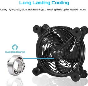 img 3 attached to 💨 upHere U1204 120mm USB Fan with Adjustable Wind Speeds - Ideal for Computers, PS4, TV Boxes, and AV Cabinets