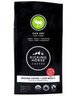 ☕️ kicking horse coffee kick ass: dark roast, ground - organic, fairtrade & kosher 10 oz logo