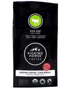 img 4 attached to ☕️ Kicking Horse Coffee Kick Ass: Dark Roast, Ground - Organic, Fairtrade & Kosher 10 Oz
