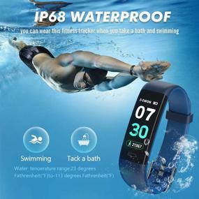 img 3 attached to K-berho Fitness Tracker: Heart Rate Monitor, Step Counter, Sleep Tracker, Pedometer, Calorie Counter, Waterproof Smart Watch for iOS and Android