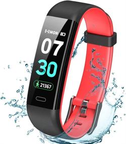 img 4 attached to K-berho Fitness Tracker: Heart Rate Monitor, Step Counter, Sleep Tracker, Pedometer, Calorie Counter, Waterproof Smart Watch for iOS and Android