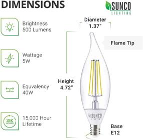 img 2 attached to 🔌 Sunco Lighting Candelabra Filament: Enhance Your Decor with Industrial Electrical Lighting Components