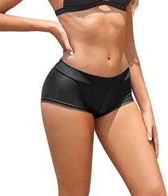 img 4 attached to 🩳 Annbon Women's Boyshort Bikini Bottoms: Stylish Cheeky Booty Shorts with Ruched Tankini Swim Shorts