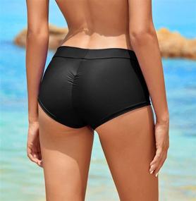 img 1 attached to 🩳 Annbon Women's Boyshort Bikini Bottoms: Stylish Cheeky Booty Shorts with Ruched Tankini Swim Shorts