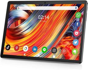 img 4 attached to 📱 10 Inch IPS HD Display Touchscreen Tablet, Android 9.0 GMS Phone Tablet with 2G/3G Sim Card Support, Quad-Core, 2GB RAM 32GB ROM, Long-Lasting Battery, 5MP Rear Camera, WiFi, Bluetooth, GPS - Black