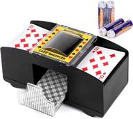 szbjsmf card shuffler 2 deck: automatic shuffling for poker, blackjack, uno & more - battery-powered convenience! логотип